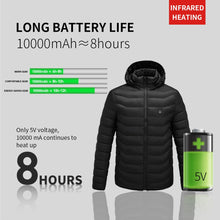 Load image into Gallery viewer, Heated Outdoor USB Electric Battery Long Sleeves Jacket.